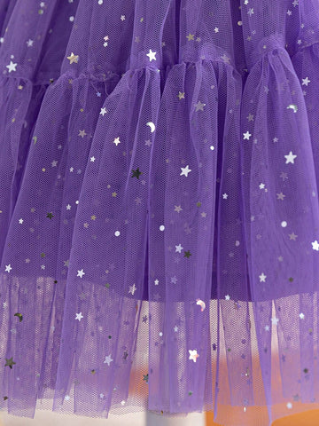 Little Girls' Sweet And Cool Camisole Mesh Dress, Daily Wear Little Girls' Sweet And Cool Camisole Mesh Dress, Daily Wear