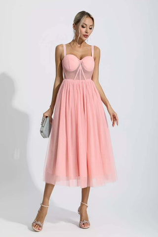 Lyric Pink Floral Midi Dress Lyric Pink Floral Midi Dress