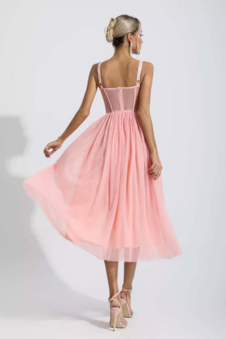 Lyric Pink Floral Midi Dress Lyric Pink Floral Midi Dress