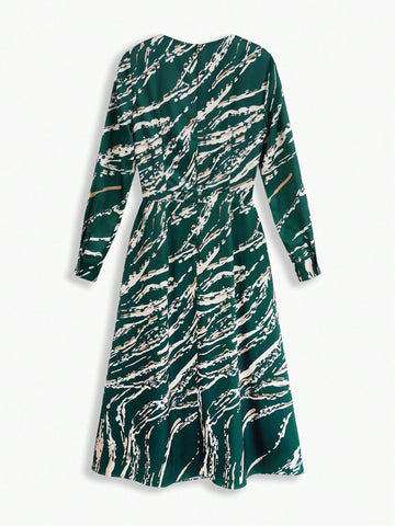 MOTF PREMIUM ALLOVER PRINT MIDI DRESS WITHOUT BELT MOTF PREMIUM ALLOVER PRINT MIDI DRESS WITHOUT BELT