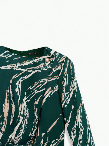 MOTF PREMIUM ALLOVER PRINT MIDI DRESS WITHOUT BELT MOTF PREMIUM ALLOVER PRINT MIDI DRESS WITHOUT BELT