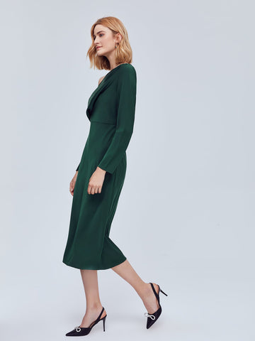 MOTF PREMIUM ASYMMETRICAL NECK MIDI DRESS MOTF PREMIUM ASYMMETRICAL NECK MIDI DRESS