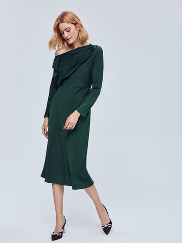 MOTF PREMIUM ASYMMETRICAL NECK MIDI DRESS MOTF PREMIUM ASYMMETRICAL NECK MIDI DRESS