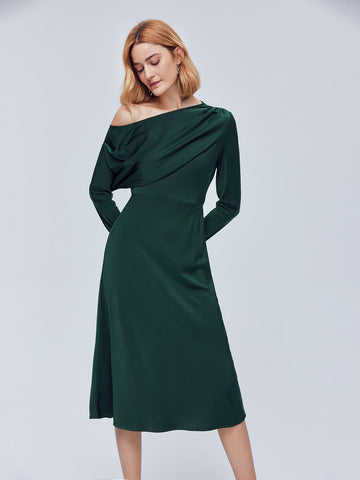 MOTF PREMIUM ASYMMETRICAL NECK MIDI DRESS MOTF PREMIUM ASYMMETRICAL NECK MIDI DRESS