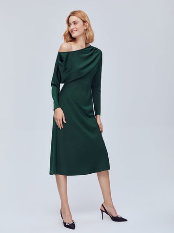 MOTF PREMIUM ASYMMETRICAL NECK MIDI DRESS MOTF PREMIUM ASYMMETRICAL NECK MIDI DRESS