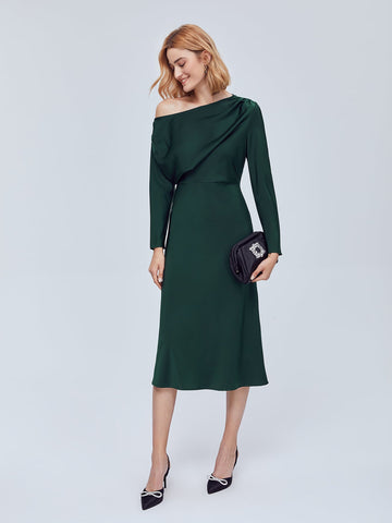 MOTF PREMIUM ASYMMETRICAL NECK MIDI DRESS MOTF PREMIUM ASYMMETRICAL NECK MIDI DRESS