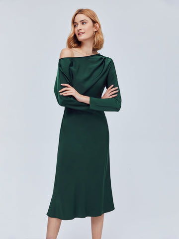 MOTF PREMIUM ASYMMETRICAL NECK MIDI DRESS MOTF PREMIUM ASYMMETRICAL NECK MIDI DRESS