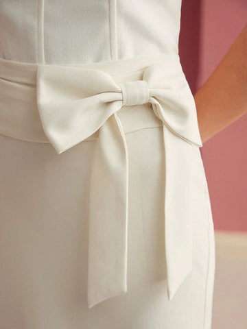 MOTF PREMIUM BIAS CUT BOW DECOR SKIRT MOTF PREMIUM BIAS CUT BOW DECOR SKIRT