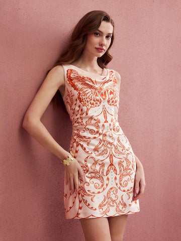 MOTF PREMIUM BUTTERFLY PRINT DRAPED DRESS MOTF PREMIUM BUTTERFLY PRINT DRAPED DRESS