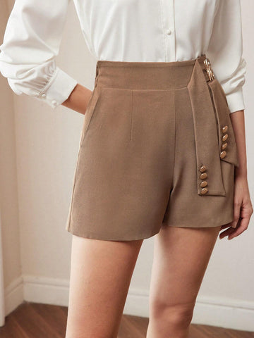 MOTF PREMIUM BUTTON DETAIL SLANT POCKET SHORTS MOTF PREMIUM BUTTON DETAIL SLANT POCKET SHORTS