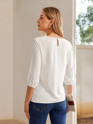 MOTF PREMIUM CONTRAST LACE LANTERN SLEEVE BLOUSE MOTF PREMIUM CONTRAST LACE LANTERN SLEEVE BLOUSE