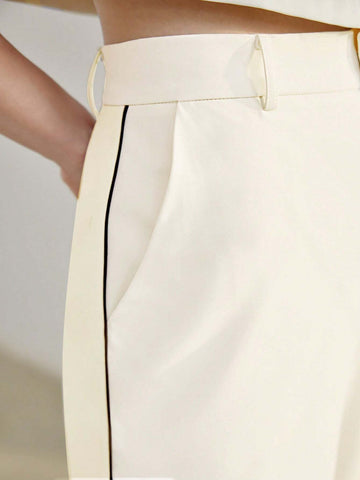 MOTF PREMIUM CONTRAST SIDESEAM SLANT POCKET WIDE LEG PANTS MOTF PREMIUM CONTRAST SIDESEAM SLANT POCKET WIDE LEG PANTS