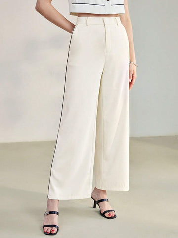 MOTF PREMIUM CONTRAST SIDESEAM SLANT POCKET WIDE LEG PANTS MOTF PREMIUM CONTRAST SIDESEAM SLANT POCKET WIDE LEG PANTS