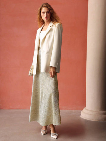 MOTF PREMIUM GLITTER A-LINE SKIRT WITHOUT BELT MOTF PREMIUM GLITTER A-LINE SKIRT WITHOUT BELT