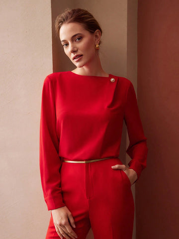 MOTF PREMIUM PEARL BUTTON BLOUSE MOTF PREMIUM PEARL BUTTON BLOUSE