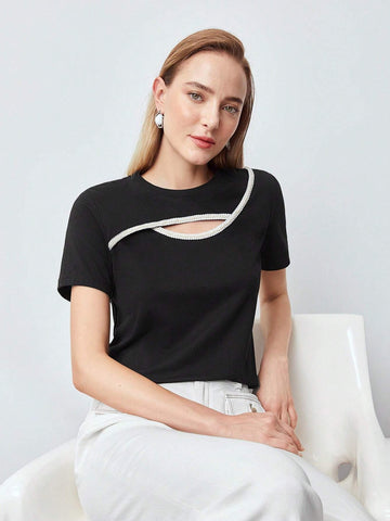 MOTF PREMIUM PEARL CUTOUT TOP MOTF PREMIUM PEARL CUTOUT TOP