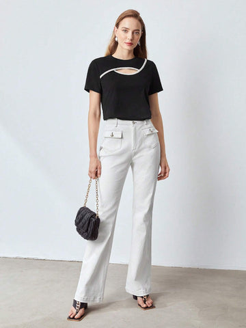 MOTF PREMIUM PEARL CUTOUT TOP MOTF PREMIUM PEARL CUTOUT TOP