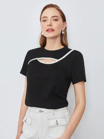 MOTF PREMIUM PEARL CUTOUT TOP MOTF PREMIUM PEARL CUTOUT TOP