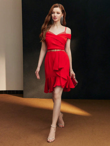 MOTF PREMIUM RHINESTONE BIAS CUT COCKTAIL DRESS MOTF PREMIUM RHINESTONE BIAS CUT COCKTAIL DRESS