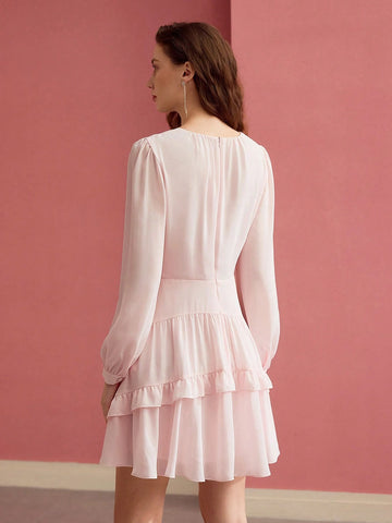 MOTF PREMIUM RHINESTONE DETAIL RUFFLE TRIM DRESS,VALENTINE'S DAY OUTFIT MOTF PREMIUM RHINESTONE DETAIL RUFFLE TRIM DRESS,VALENTINE'S DAY OUTFIT