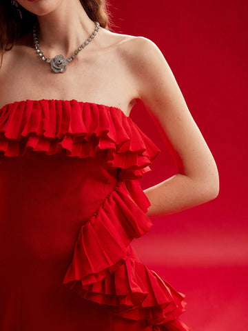 MOTF PREMIUM RUFFLE TRIM OFF SHOULDER DRESS,VALENTINE'S DAY OUTFIT MOTF PREMIUM RUFFLE TRIM OFF SHOULDER DRESS,VALENTINE'S DAY OUTFIT