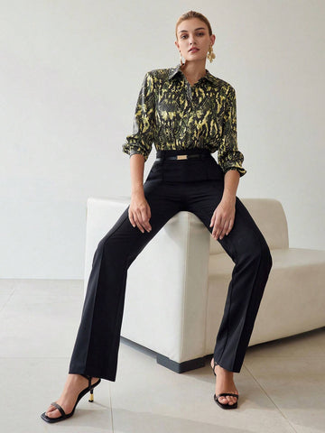 MOTF PREMIUM SNAKESKIN PRINT LONG SLEEVE SHIRT MOTF PREMIUM SNAKESKIN PRINT LONG SLEEVE SHIRT
