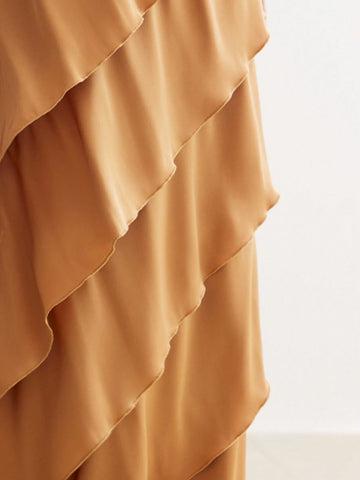 MOTF PREMIUM SOLID LAYERED HEM SKIRT MOTF PREMIUM SOLID LAYERED HEM SKIRT