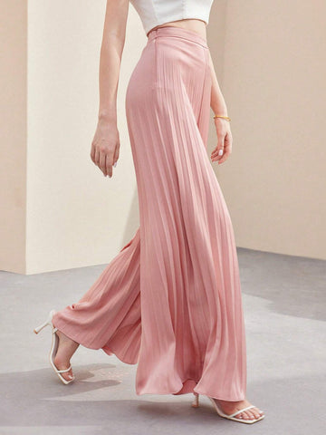 MOTF PREMIUM SOLID PLEATED WIDE LEG PANTS WITHOUT BELT MOTF PREMIUM SOLID PLEATED WIDE LEG PANTS WITHOUT BELT