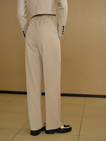 MOTF PREMIUM STRIPED PRINT SEAM FRONT SUIT PANTS MOTF PREMIUM STRIPED PRINT SEAM FRONT SUIT PANTS