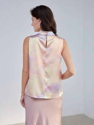 MOTF PREMIUM TIE DYE COWL NECK SLEEVELESS BLOUSE MOTF PREMIUM TIE DYE COWL NECK SLEEVELESS BLOUSE