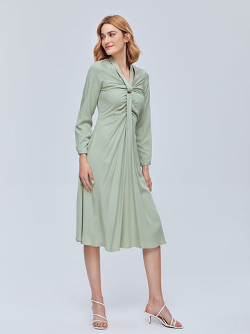 MOTF PREMIUM VISCOSE GATHERED FLOWY DRESS MOTF PREMIUM VISCOSE GATHERED FLOWY DRESS