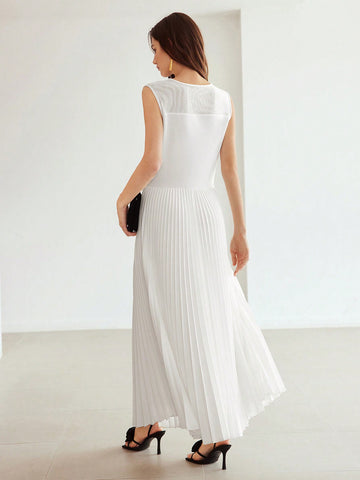 MOTF PREMIUM WOVEN WOMEN'S PLEATED HEM DRESS MOTF PREMIUM WOVEN WOMEN'S PLEATED HEM DRESS