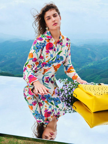 MOTF X MARIA-VICTORIA CHECA FLORAL PRINT LONG SLEEVE SHIRT MOTF X MARIA-VICTORIA CHECA FLORAL PRINT LONG SLEEVE SHIRT