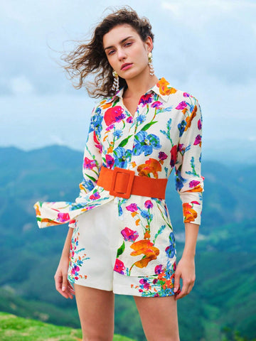 MOTF X MARIA-VICTORIA CHECA FLORAL PRINT LONG SLEEVE SHIRT MOTF X MARIA-VICTORIA CHECA FLORAL PRINT LONG SLEEVE SHIRT