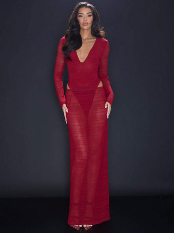 MUSERA Ruched Long Sleeve Plunge Bodysuit MUSERA Ruched Long Sleeve Plunge Bodysuit