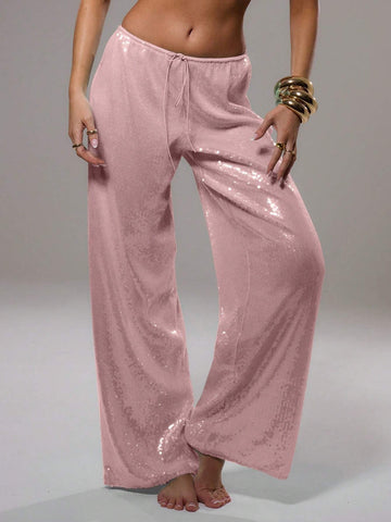MUSERA Sequin Low Rise Trousers MUSERA Sequin Low Rise Trousers