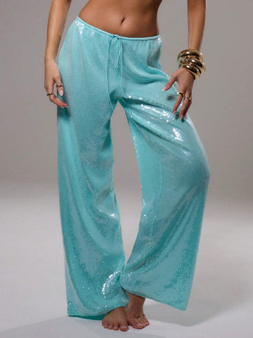 MUSERA Sequin Low Rise Trousers MUSERA Sequin Low Rise Trousers