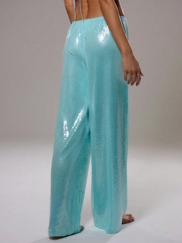 MUSERA Sequin Low Rise Trousers MUSERA Sequin Low Rise Trousers