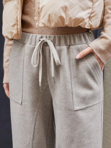 Maija Women Plain Color Minimalist Casual Pants For Daily Wear Maija Women Plain Color Minimalist Casual Pants For Daily Wear