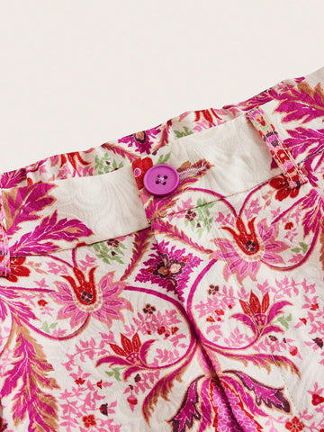 Maija Women's All-Over Print Pocket Casual Shorts Maija Women's All-Over Print Pocket Casual Shorts