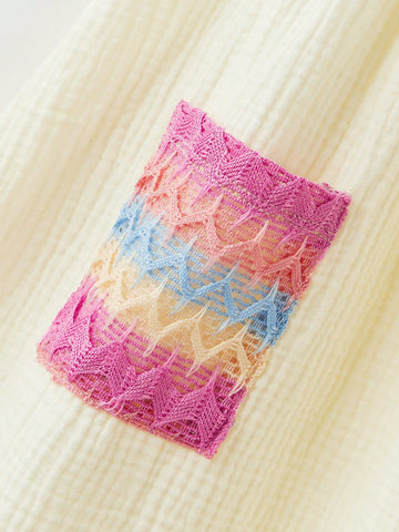 Young Girl Loose Casual Colorblock Patchwork Dress Young Girl Loose Casual Colorblock Patchwork Dress