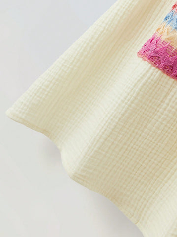 Young Girl Loose Casual Colorblock Patchwork Dress Young Girl Loose Casual Colorblock Patchwork Dress