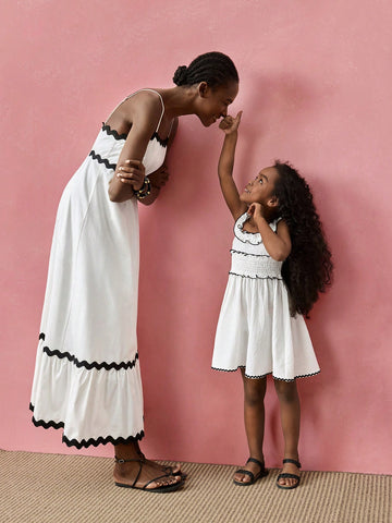 Young Girl's Fashion Simple Casual Dress, Suitable For Outings, Homewear, Back To School, Vacation, Parties, Weddings, All-Occasion Versatile Dress Young Girl's Fashion Simple Casual Dress, Suitable For Outings, Homewear, Back To School, Vacation, Parties, Weddings, All-Occasion Versatile Dress