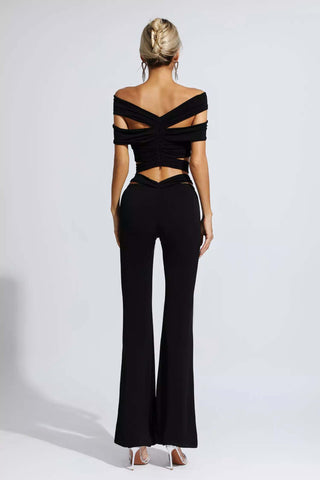 Makenzie Black Floral Cutout Set Makenzie Black Floral Cutout Set