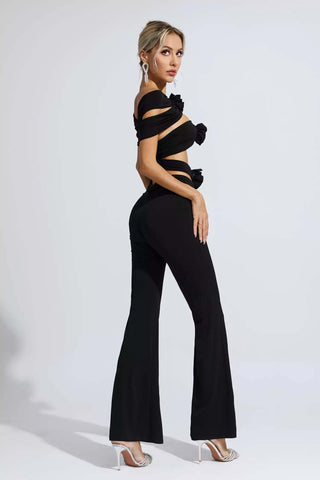 Makenzie Black Floral Cutout Set Makenzie Black Floral Cutout Set
