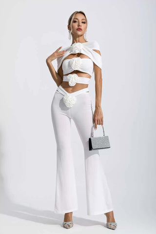 Makenzie White Floral Cutout Set Makenzie White Floral Cutout Set