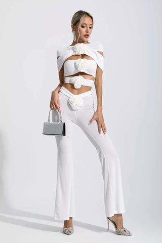 Makenzie White Floral Cutout Set Makenzie White Floral Cutout Set