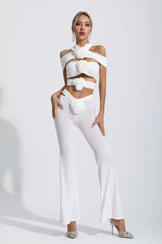 Makenzie White Floral Cutout Set Makenzie White Floral Cutout Set