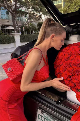 Malia Red Satin Dress Malia Red Satin Dress