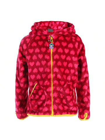 Young Girl Fleece Lined Hooded Sweatshirt Jacket, Warm Sports Outfit Young Girl Fleece Lined Hooded Sweatshirt Jacket, Warm Sports Outfit